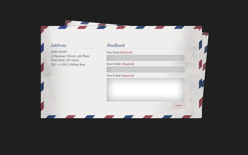 envelope free contact form psd design