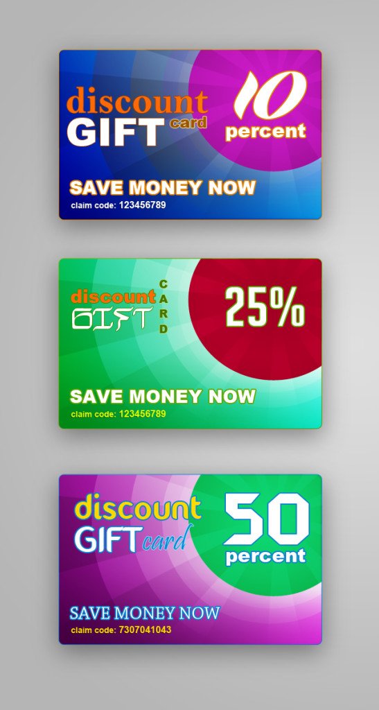 top 9 Free Discount Card psd designs