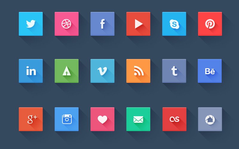 Top 16 Awesome Social Media Icons With Hover Effect