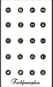 Hand Stitch Social Icons