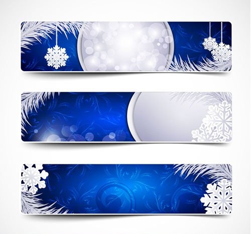 Beautiful Christmas Snow Banner Vector Design