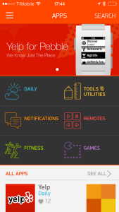 The Pebble Appstore will be available today1
