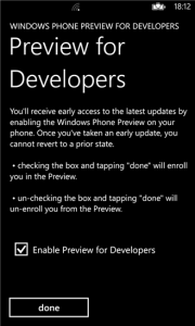 Update Windows Phone 8.1 Developer Preview
