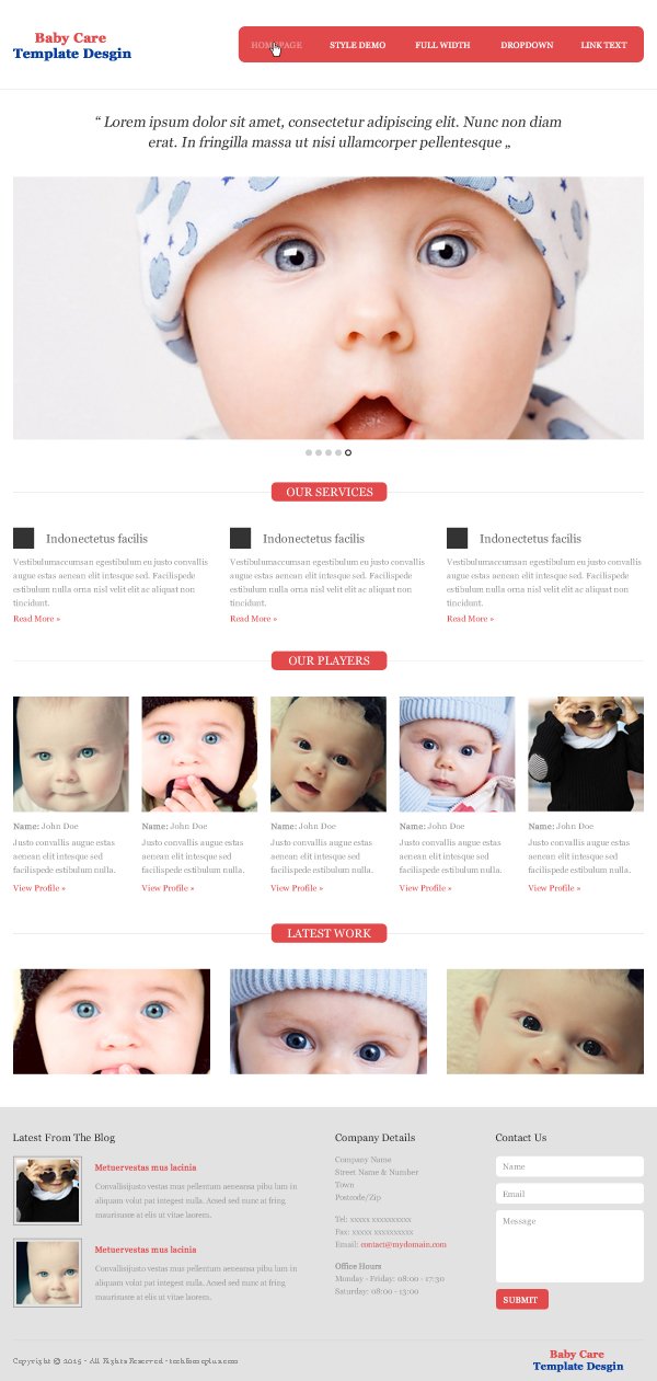 Baby Care Template Design #1