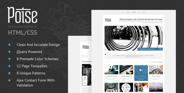 Poise Business Website Template PSD Design
