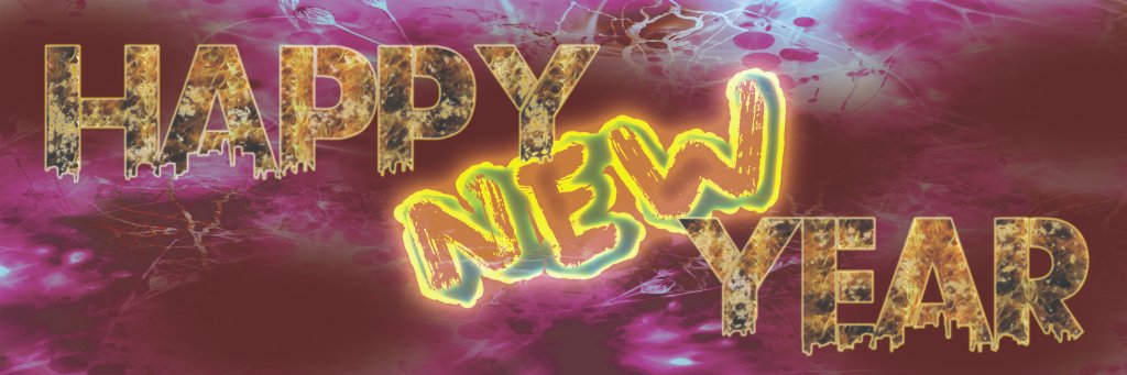 Happy New Year 2015 Text With Flame Effect #2