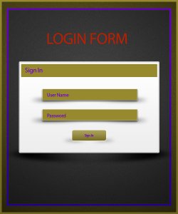 Login Form Design In Red Color Design
