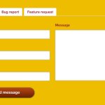 login form design in yellow color