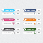 Free 12  Social Media Followers PSD icons