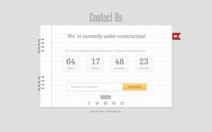 Free Under Construction Page PSD Design For Designers