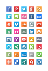 Social Media icons with hover effect #978