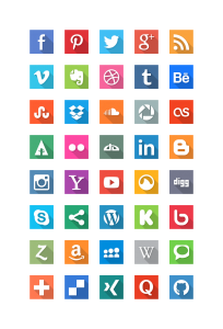 Social Media icons with hover effect #978
