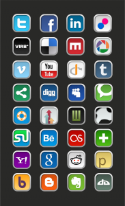 Social media Icon with hover effect #1