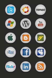 Social media Icon with hover effect #1
