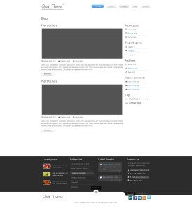 Clear theme Blog page