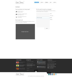 Clear theme Contact Us page