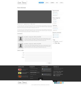 Clear theme Single Post page