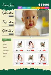 Free Baby care Psd Template design
