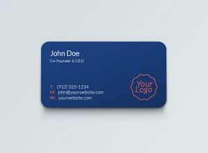 business card Back side psd mock design