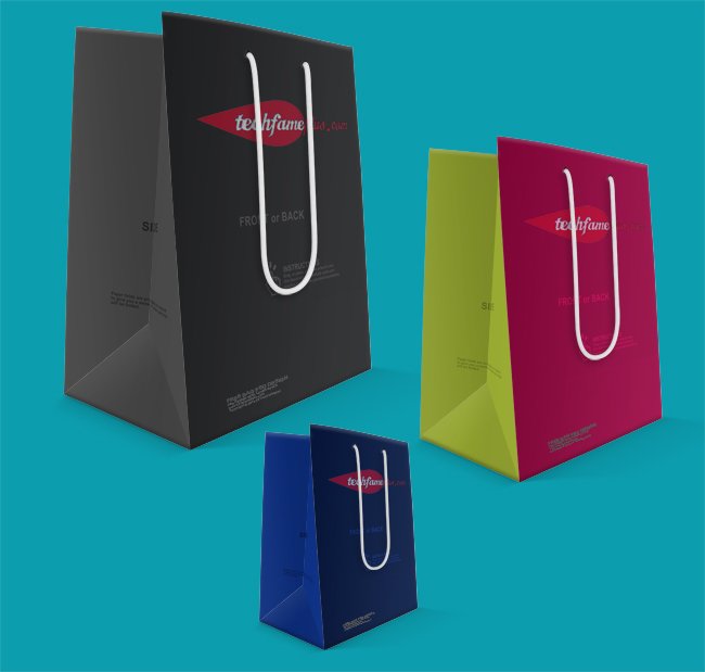 Top 3 top Colorful Bag PSD design