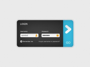login form free psd design