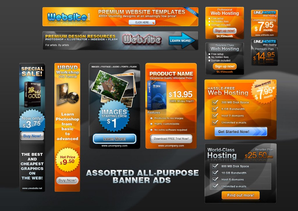 Top Free Awesome Ads Banner PSD Design
