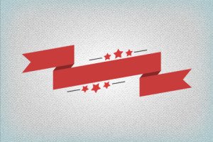 Top 6 Flat Ribbon PSD design