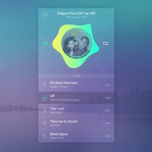 Web UI PSD Design For Music Player