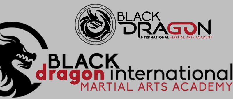 Black Dragon Martial Art Logo PSD Design