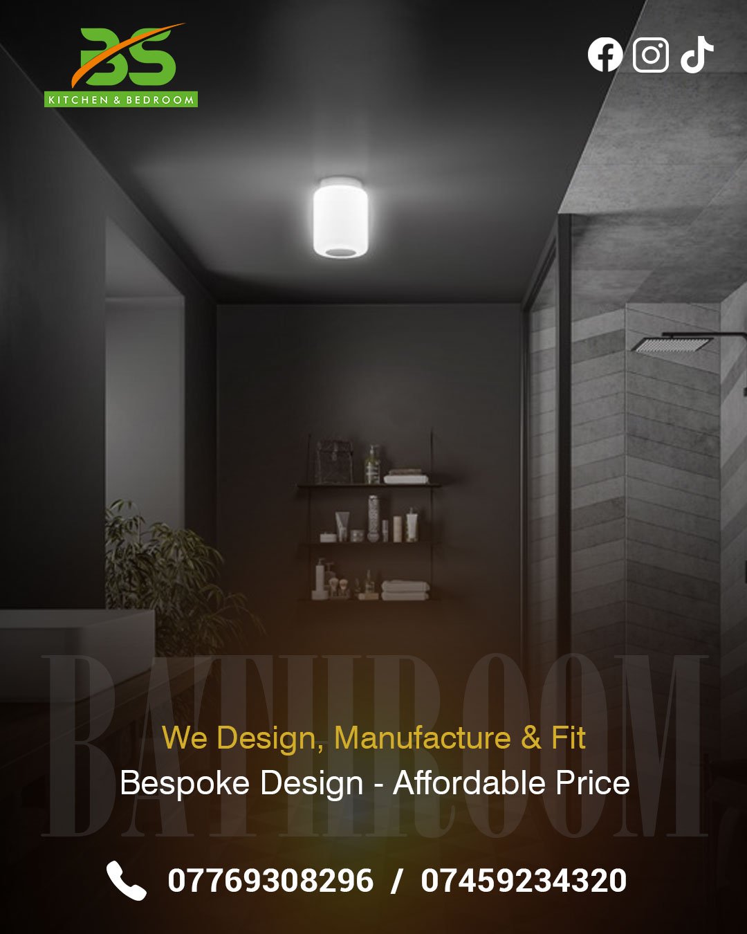 Bathroom Renovation Social Media Post Design