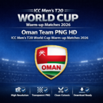 ICC Men's T20 World Cup Warm-up Matches 2026 – Oman Team PNG Photos (High Resolution Download)