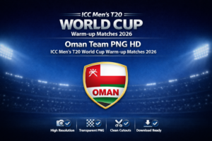 ICC Men's T20 World Cup Warm-up Matches 2026 – Oman Team PNG Photos (High Resolution Download)