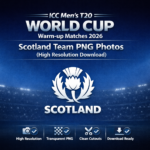 ICC Men's T20 World Cup Warm-up Matches 2026 – Scotland Team PNG Photos (High Resolution Download)