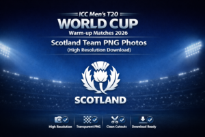 ICC Men's T20 World Cup Warm-up Matches 2026 – Scotland Team PNG Photos (High Resolution Download)