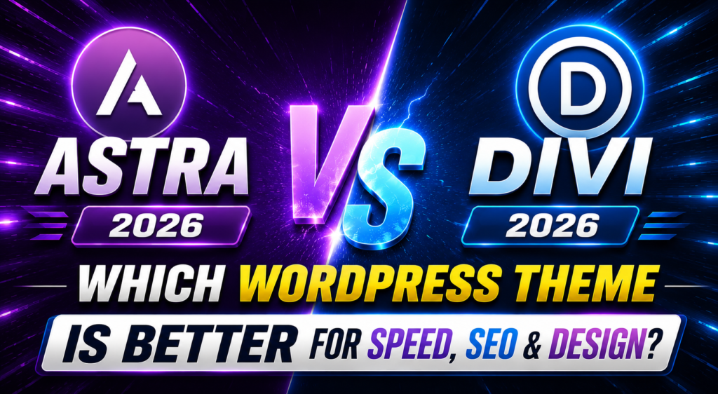 Astra vs Divi 2026 – Which WordPress Theme Is Better for Speed, SEO & Design?