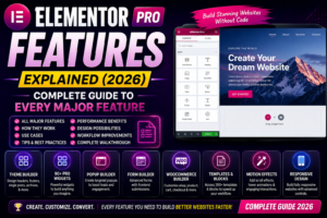 Elementor Pro Features Explained (2026): Complete Guide to Every Major Feature