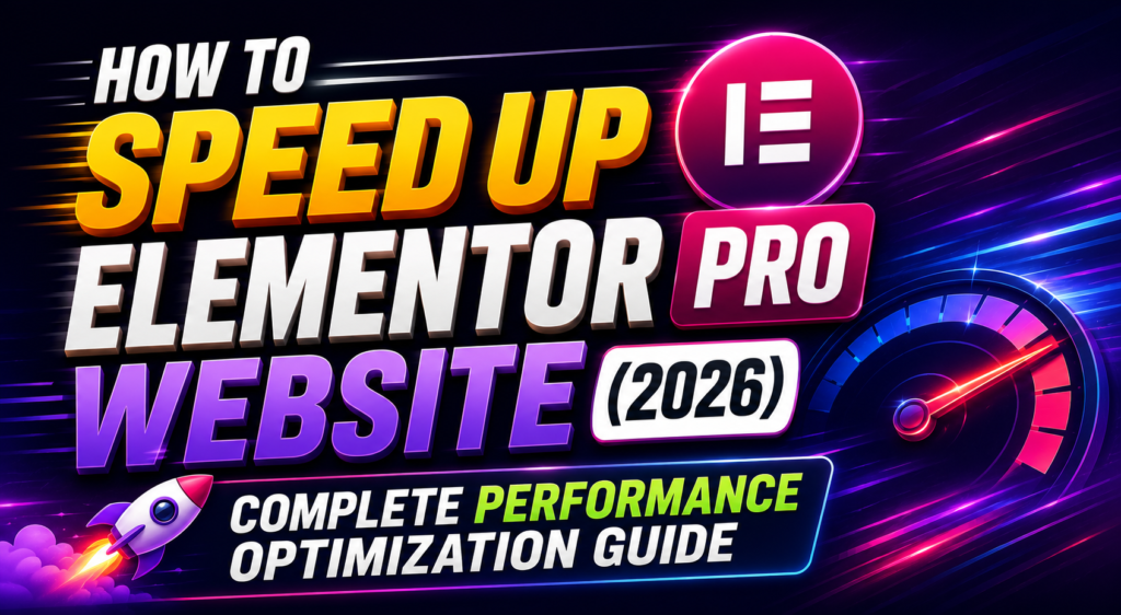 How to Speed Up Elementor Pro Website (2026): Complete Performance Optimization Guide