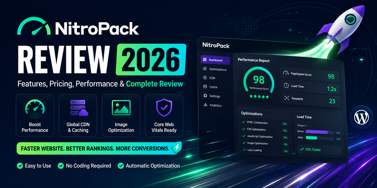 NitroPack Review 2026 – Features, Pricing, Performance & Complete Review