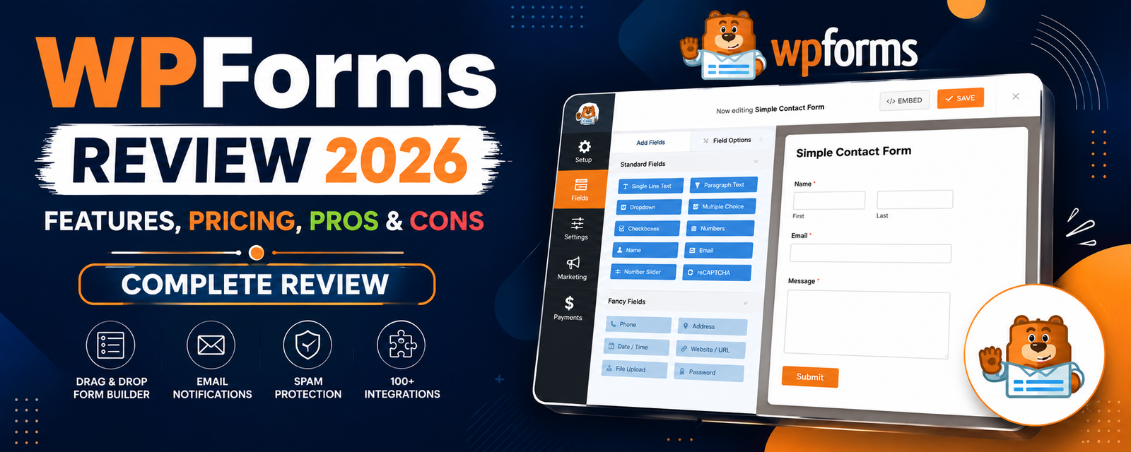 WPForms Review 2026 – Features, Pricing, Pros & Cons & Complete Review